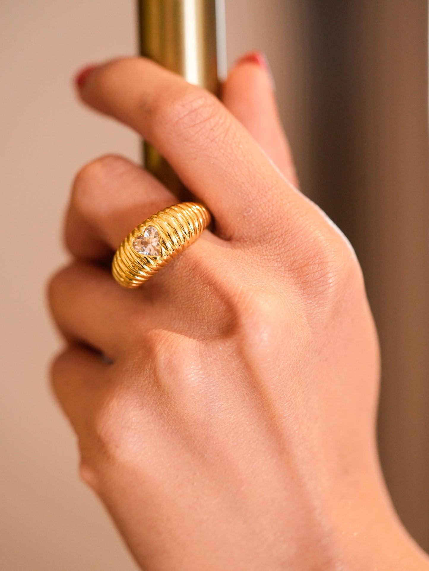 ALL HEART GOLD ADJUSTABLE RING