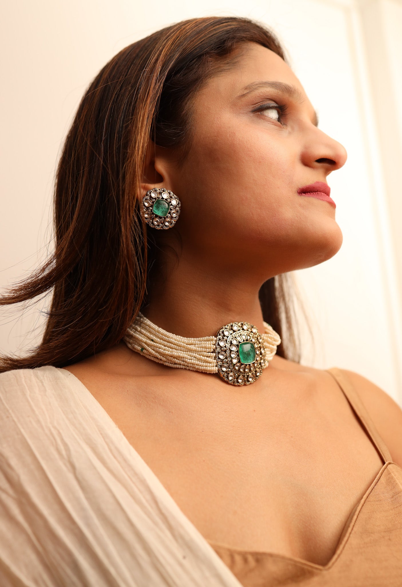 AURA JADE PEARL NECKLACE SET