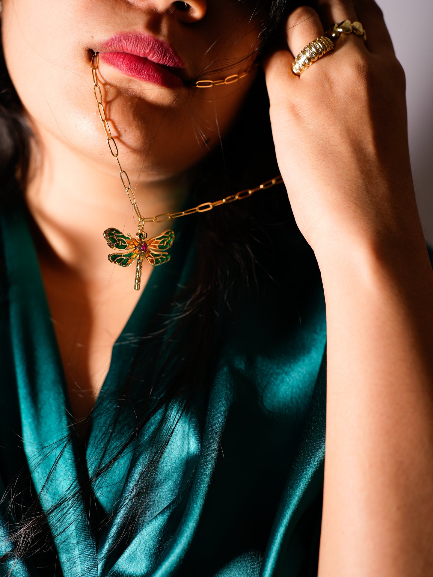 BOLD BUG CHARM NECKLACE