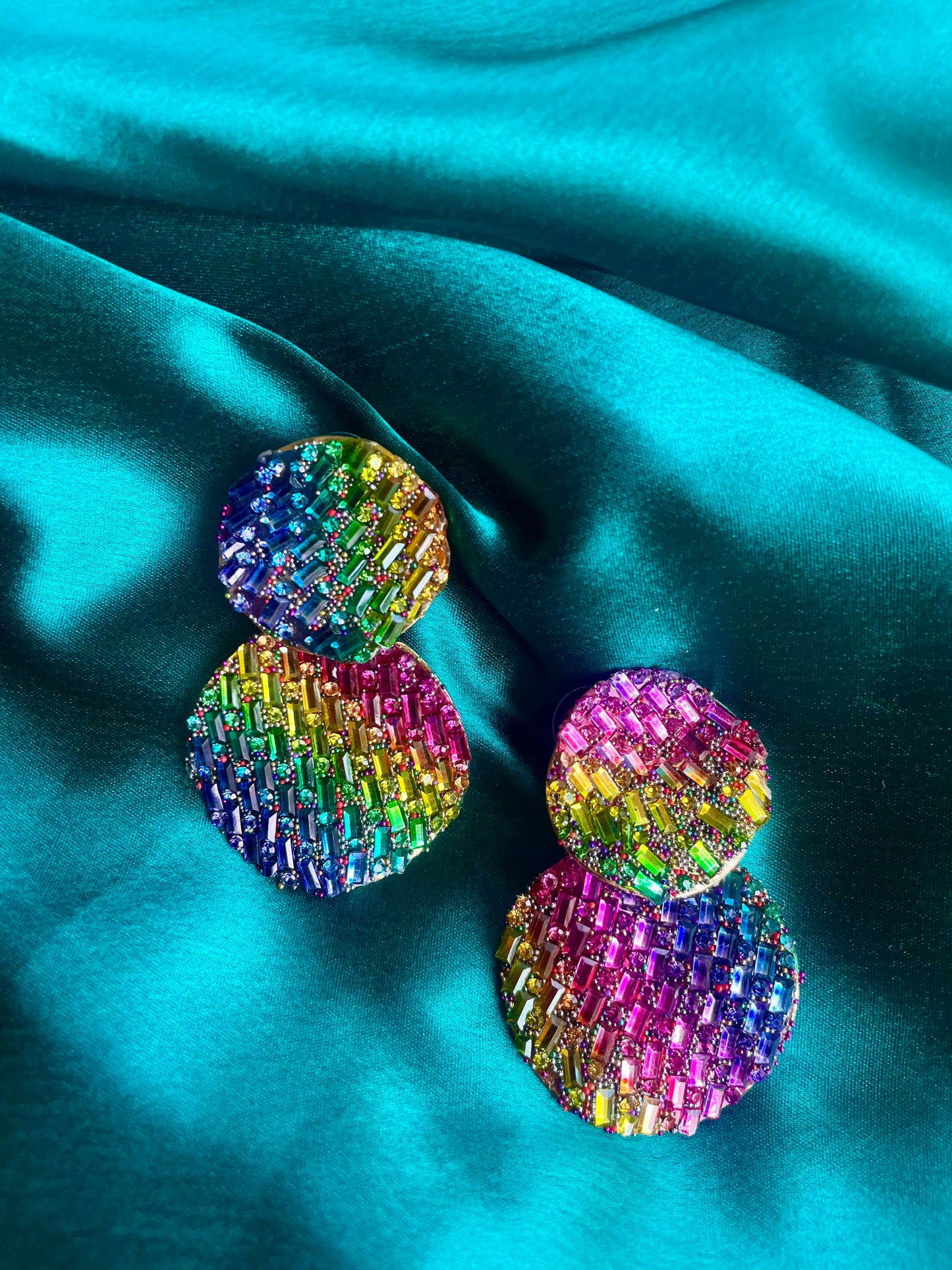 DOUBLE TROUBLE RAINBOW EARRINGS
