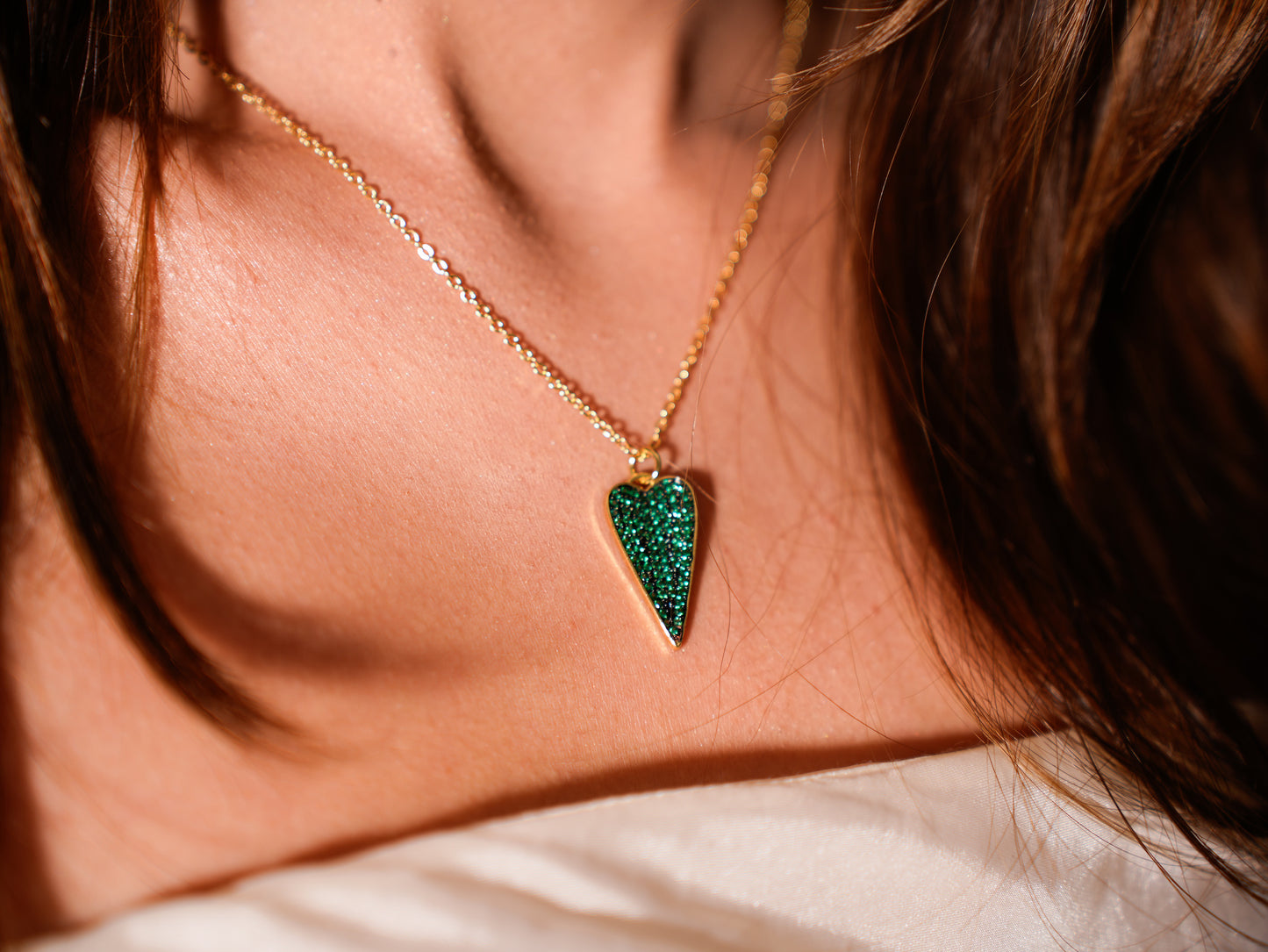 EMRALD HEART NECKLACE