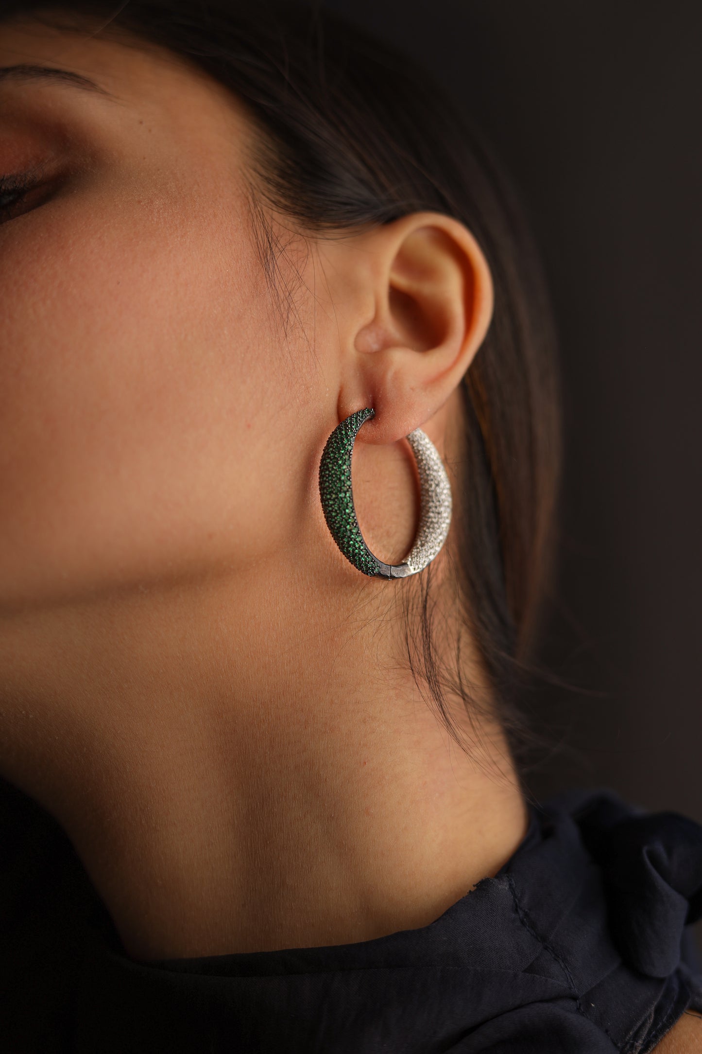 Emerald Enchantment Hoops