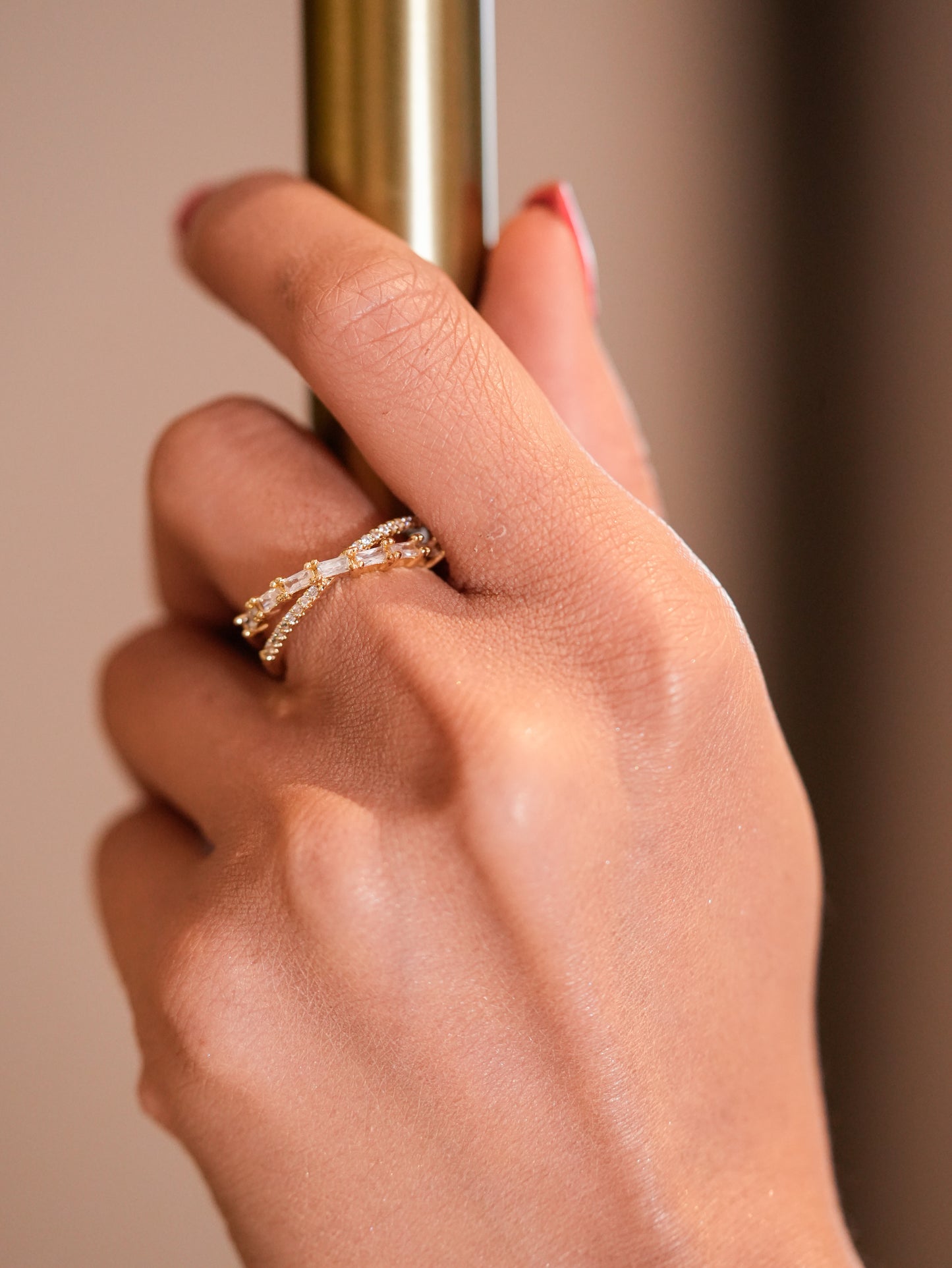 GOLD BOW DIAMOND RING