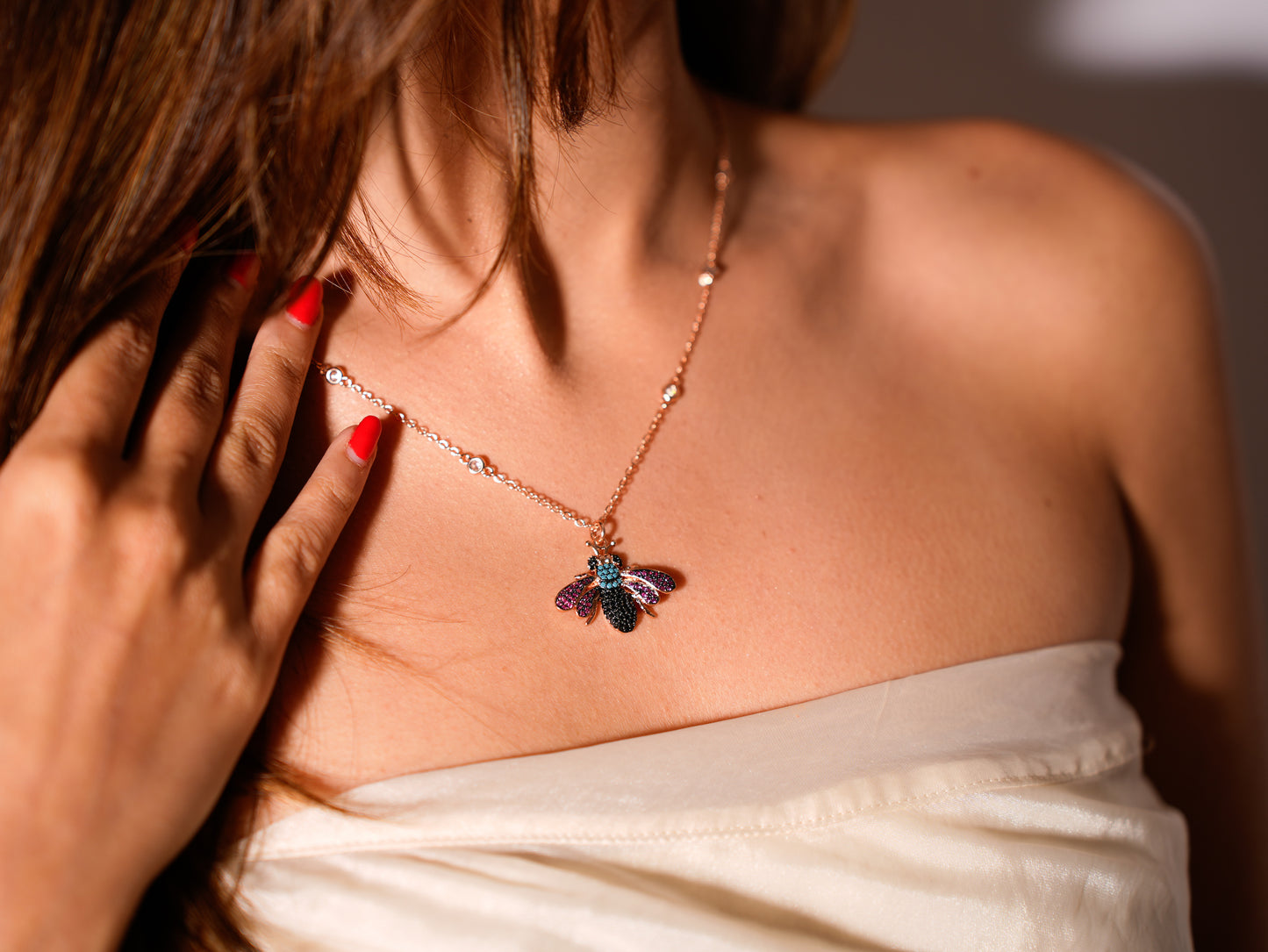 ROSEGOLD BUD TIFFANY NECKLACE