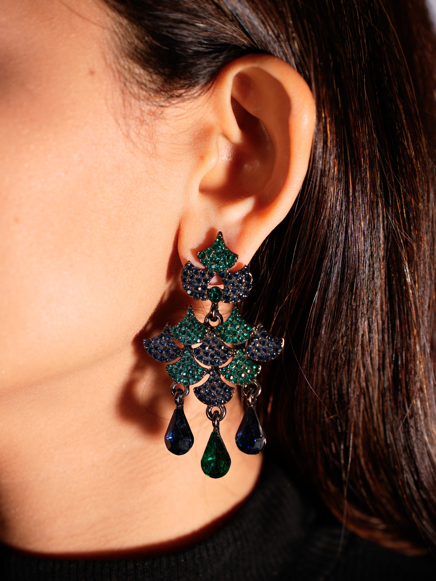 BLING GREEN AND BLE DROPLETS