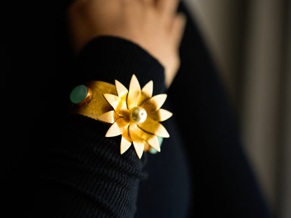 FLORAL GOLD CUFF