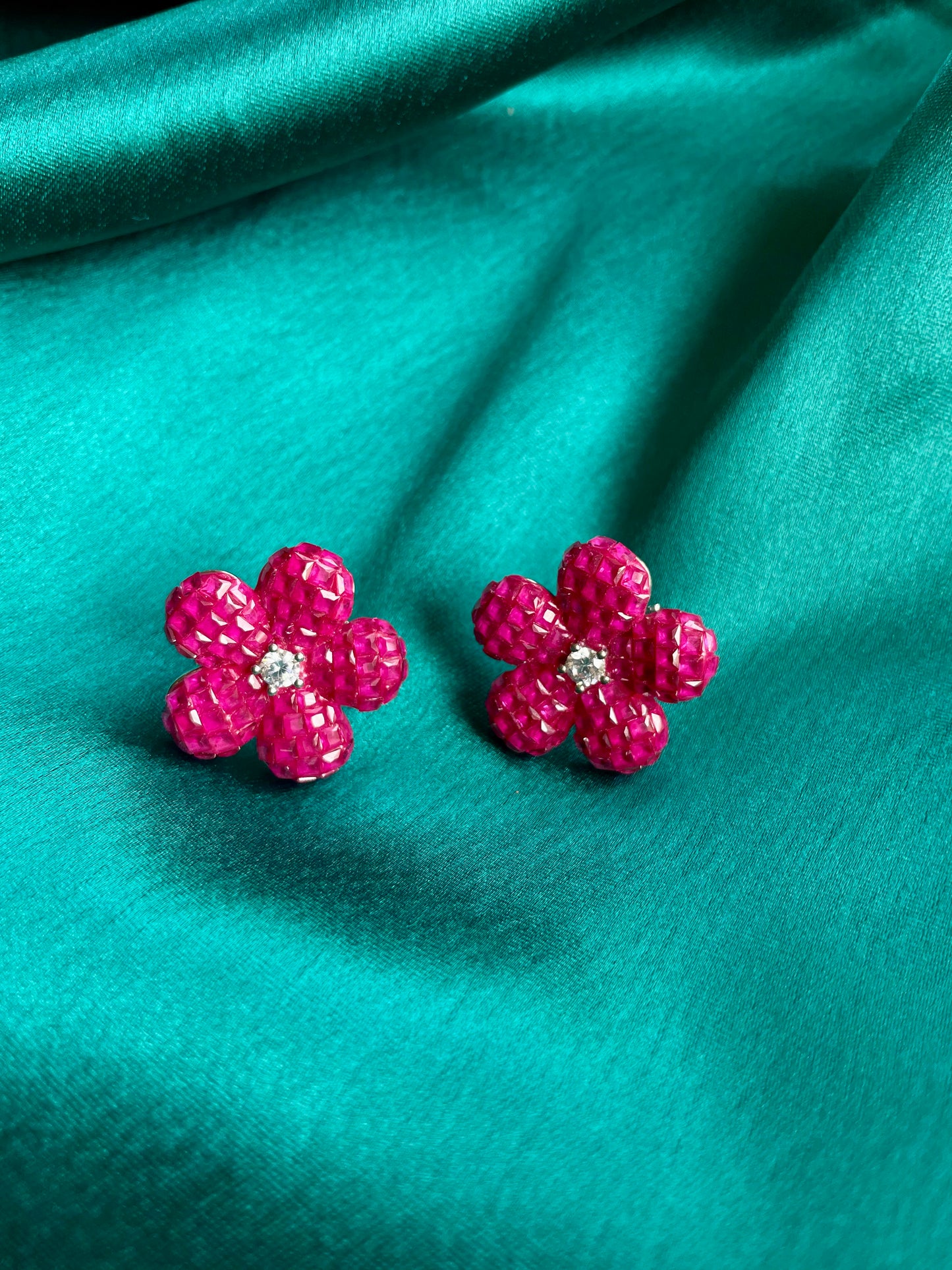 Ruby Blossom Studs