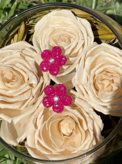 Ruby Blossom Studs